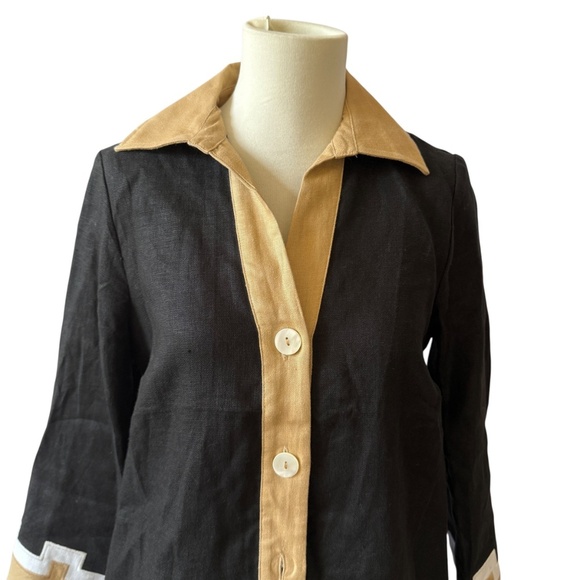 TUCKERNUCK X ATLANTIC PACIFIC LINEN DRESS PREPPY BREATHABLE RETRO MOD WHIMSY XS - Picture 3 of 12